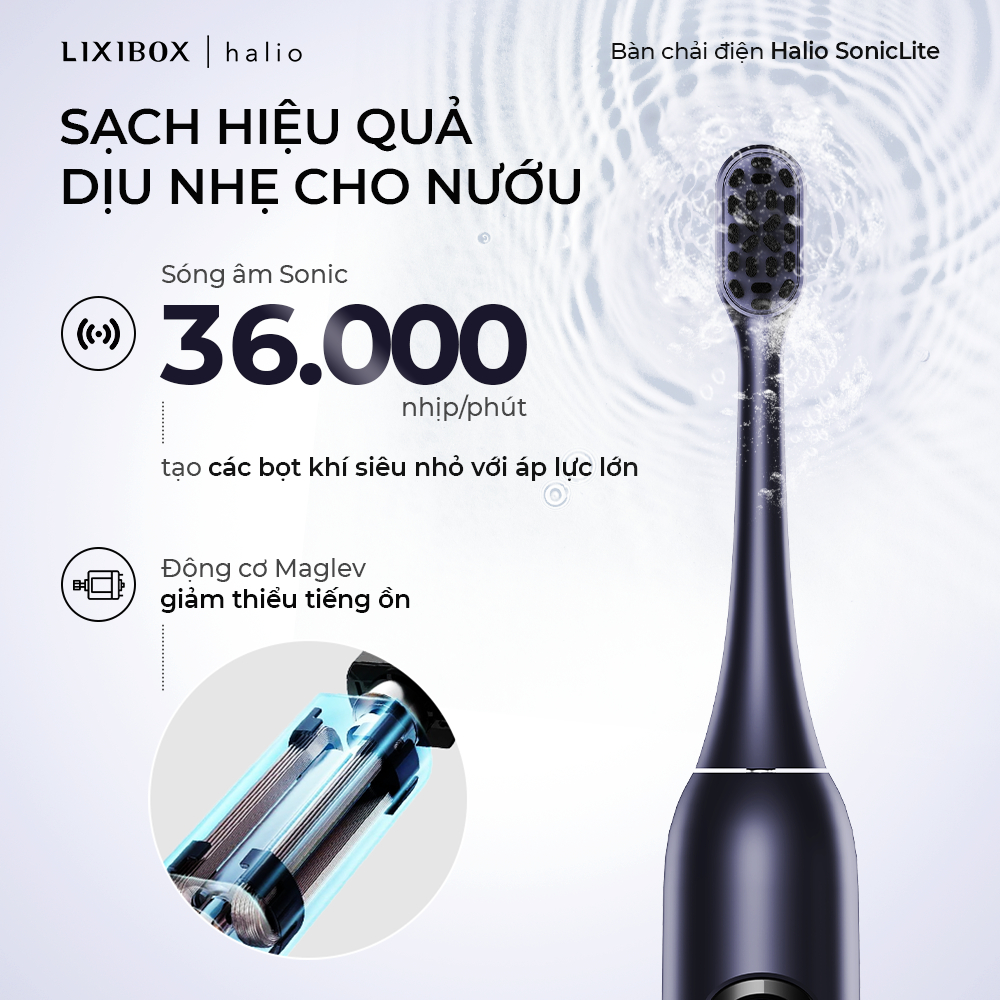 Bàn Chải Điện Halio SonicLite Electric Toothbrush - Ocean Blue - Image 5