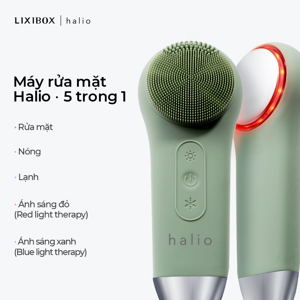 Máy Rửa Mặt Massage Tích Hợp Liệu Pháp Ánh Sáng Và Nhiệt Halio Multi-task Cleansing & Massaging - Image 4