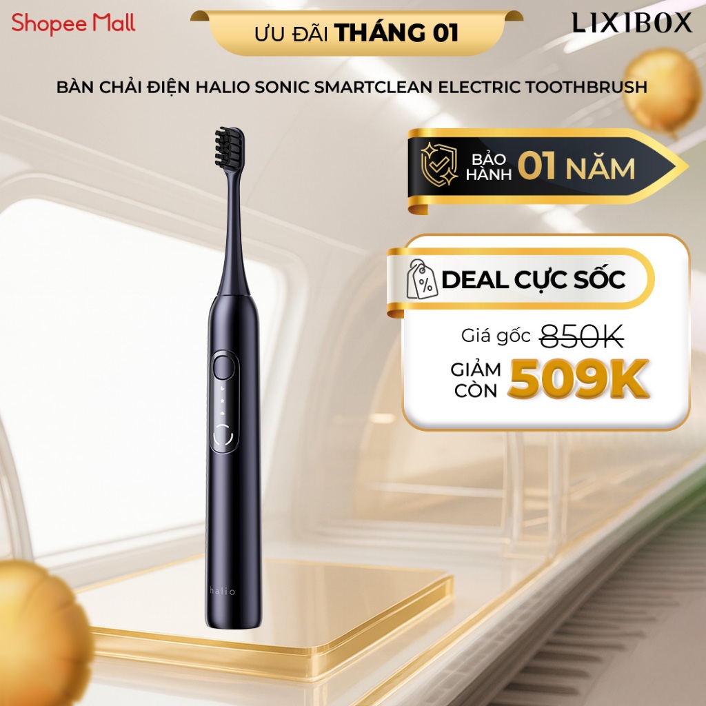 Bàn Chải Điện Halio SonicLite Electric Toothbrush - Ocean Blue