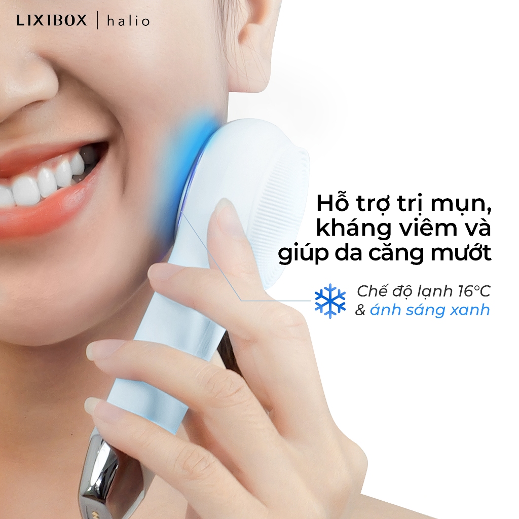 Máy Rửa Mặt Massage Tích Hợp Liệu Pháp Ánh Sáng Và Nhiệt Halio Multi-task Cleansing & Massaging - Image 6