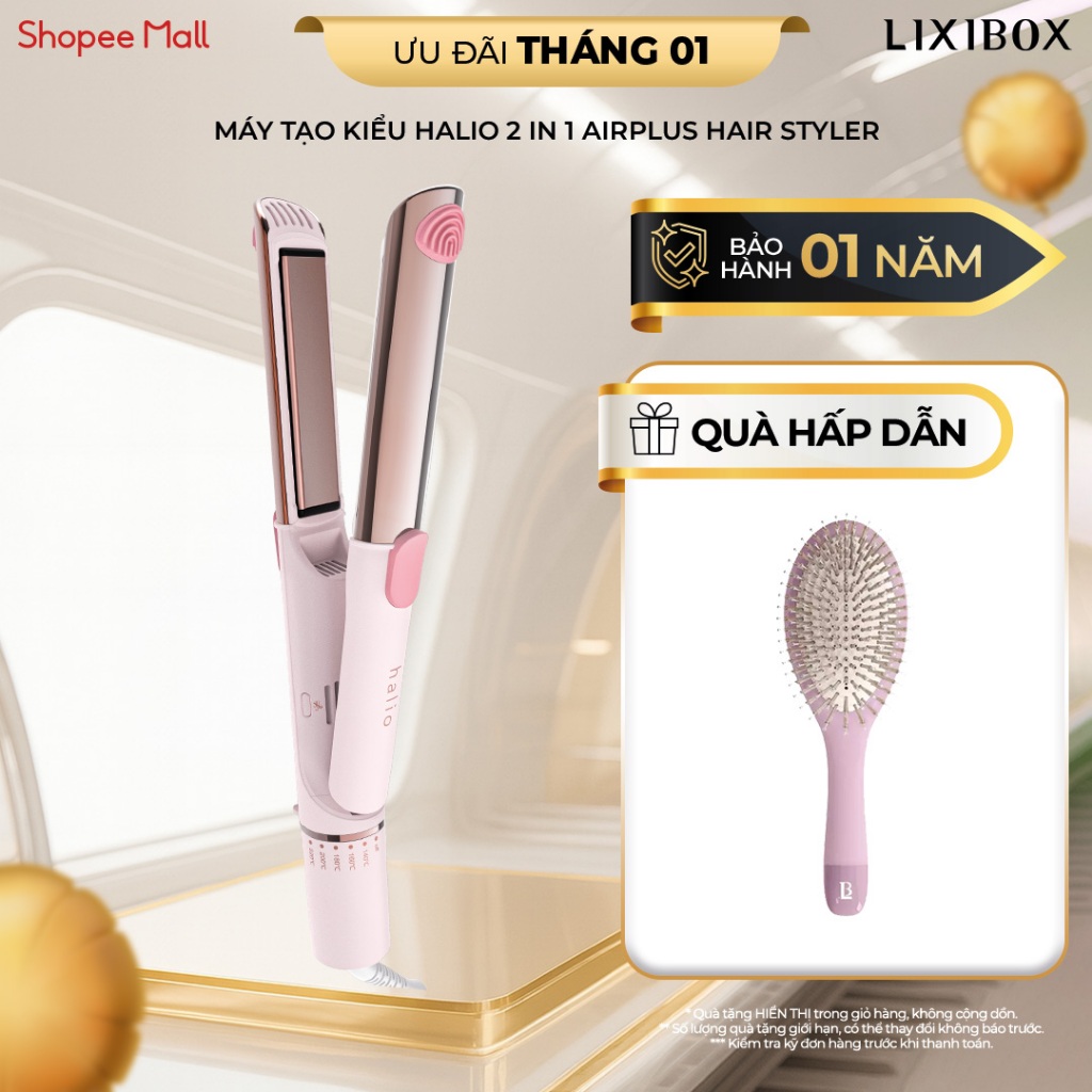 Máy Uốn Duỗi Tạo Kiểu Halio 2 In 1 Airplus Hair Styler