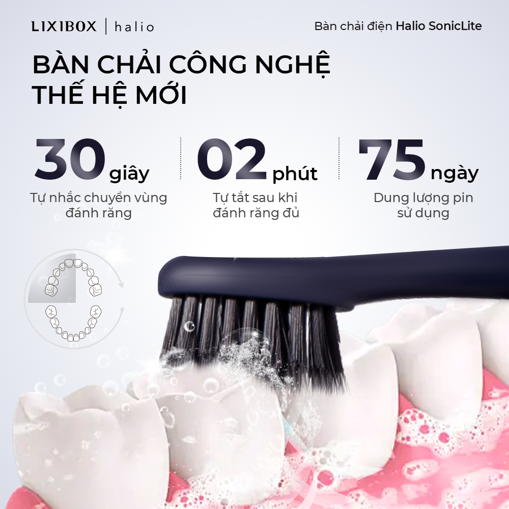 Bàn Chải Điện Halio SonicLite Electric Toothbrush - Ocean Blue - Image 6
