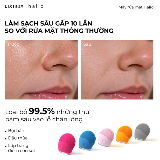 Máy Rửa Mặt Halio Facial Cleansing & Massaging Device - Dành Cho Mọi Loại Da - Image 7