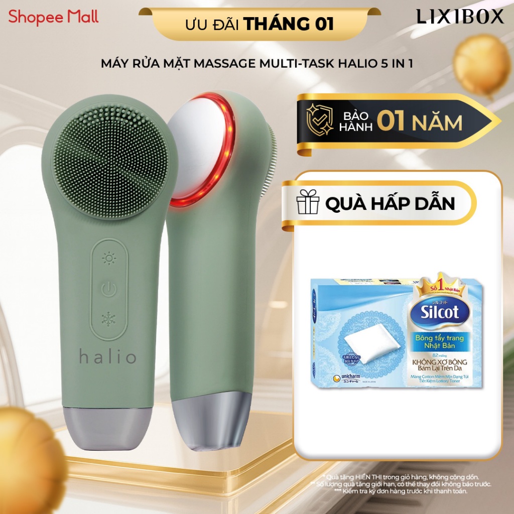 Máy Rửa Mặt Massage Tích Hợp Liệu Pháp Ánh Sáng Và Nhiệt Halio Multi-task Cleansing & Massaging - Image 3