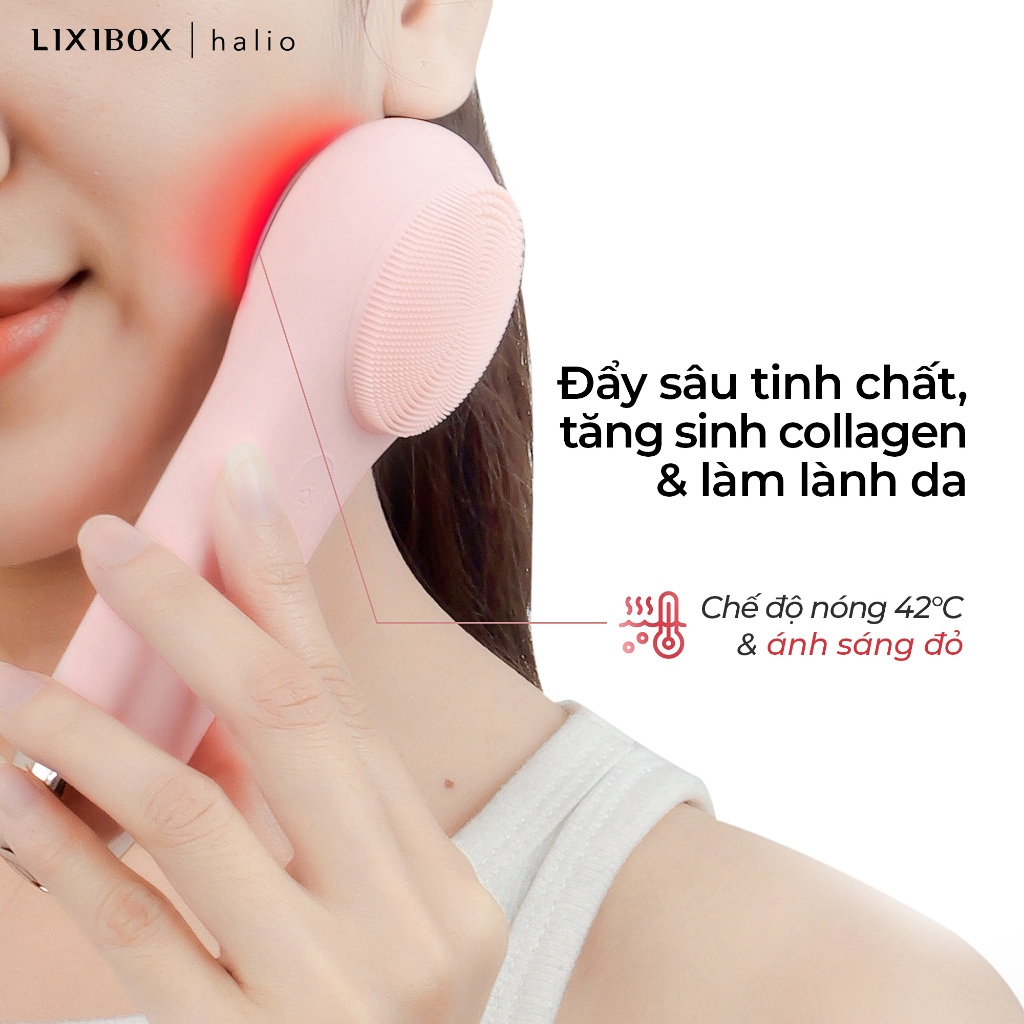 Máy Rửa Mặt Massage Tích Hợp Liệu Pháp Ánh Sáng Và Nhiệt Halio Multi-task Cleansing & Massaging - Image 7